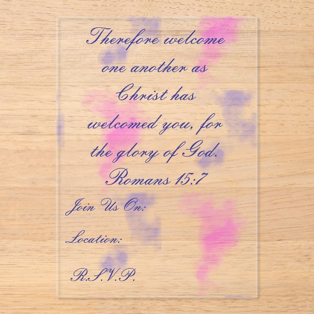 Invitations En Acrylique Marble acrylic invite (Recto)