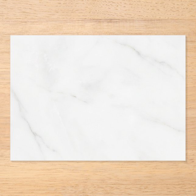 Invitations En Acrylique Marbre Blanc (Recto)