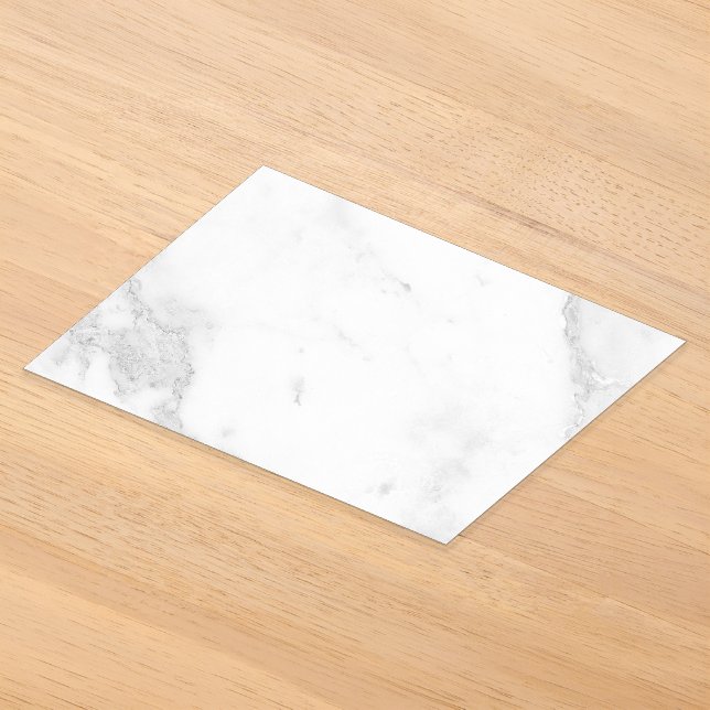 Invitations En Acrylique Marbre Blanc (Poser)