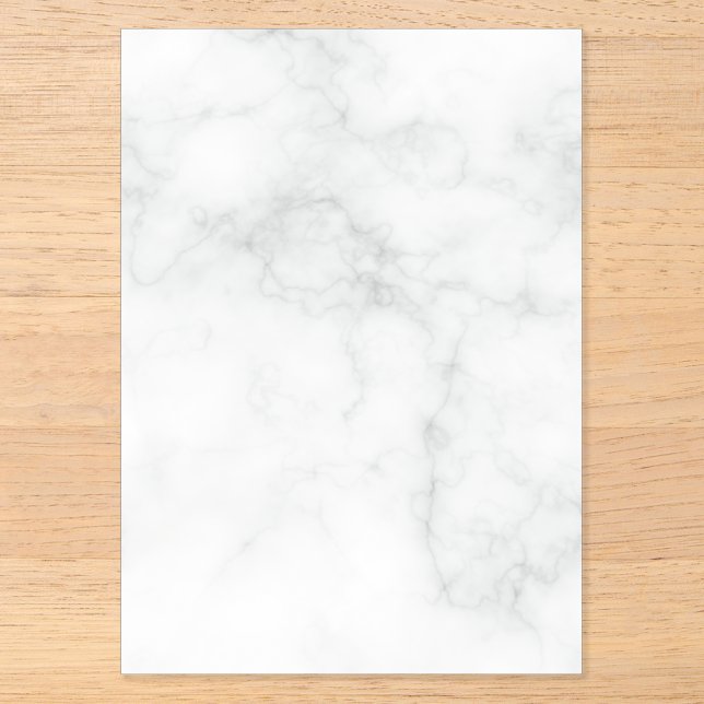 Invitations En Acrylique Marbre Blanc Moderne (Recto)