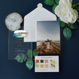Invitations En Acrylique Mariage à Algarve Portugal
