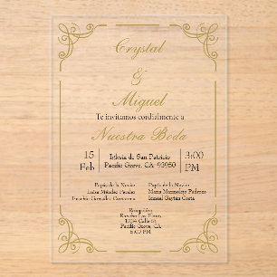 Invitations En Acrylique Mariage acrylique