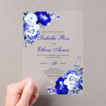 Mariage acrylique bleu et argent royal
