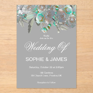 Invitations En Acrylique Mariage acrylique Boho Blush Dusty Rose