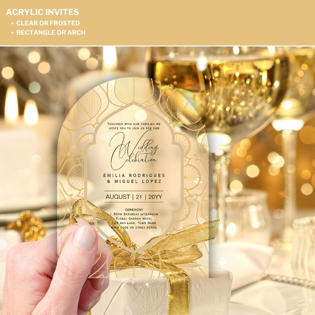 Invitations En Acrylique Mariage ACRYLIQUE Invite LE TEXTE NOIR Initiales e (Créateur téléchargé)