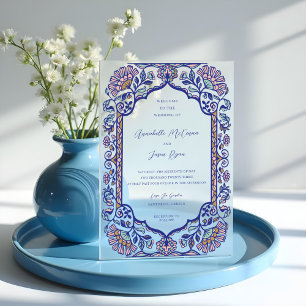 Invitations En Acrylique Mariage Architecture Florale Décorer Cadre Grèce