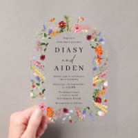 Mariage aux fleurs sauvages aquarelles audacieuses