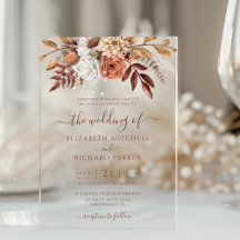 Mariage Bohème Fleurs Terracotta Rouille Feuillage