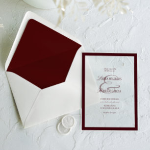 Invitations En Acrylique Mariage Bourgogne Vieille Fortune