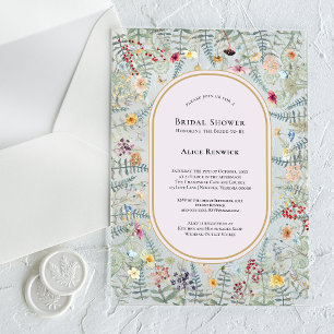 Invitations En Acrylique Mariage Champêtre Fougère Lavande Vintage