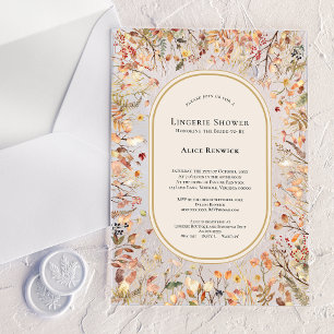 Invitations En Acrylique Mariage Champêtre Vintage Beige Lingerie
