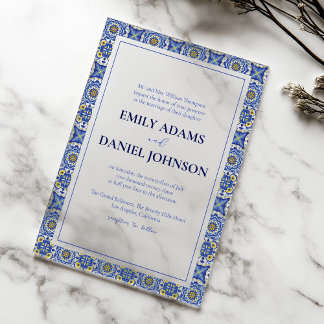 Invitations En Acrylique Mariage de Destination Espagnol Mexicain Talvera F
