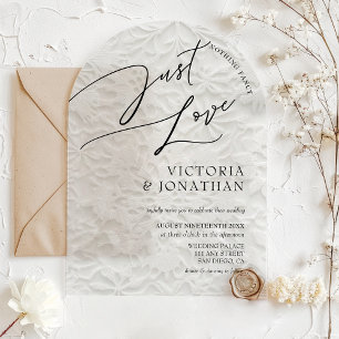 Invitations En Acrylique Mariage d'hiver Rien de fantaisiste Juste l'amour