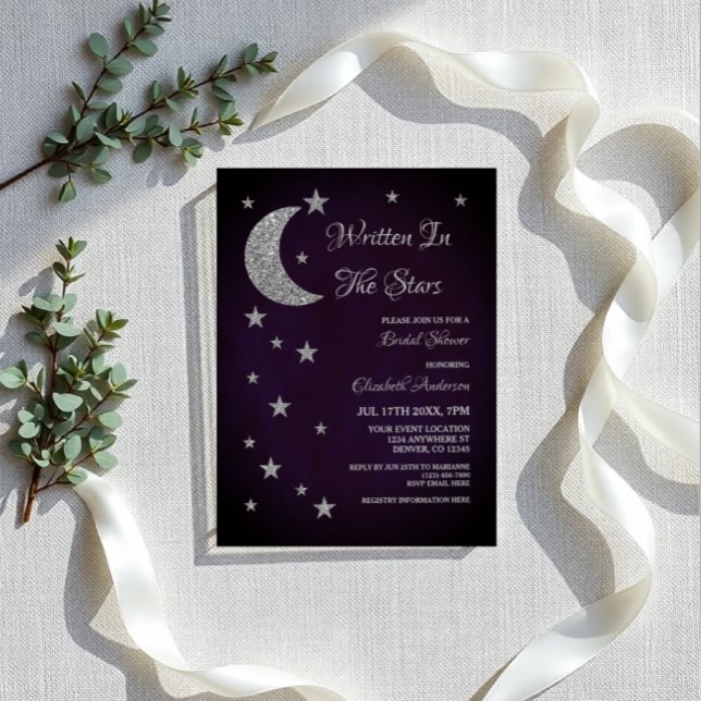 Invitations En Acrylique Mariage écrit dans les étoiles (Créateur téléchargé)