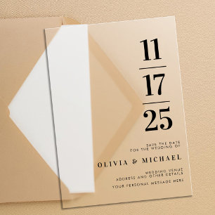 Invitations En Acrylique Mariage Élégant Moderne givré