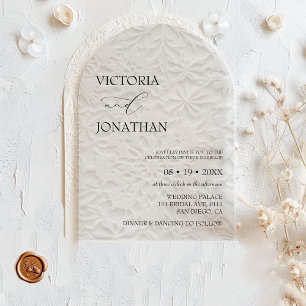 Invitations En Acrylique Mariage Élégant Simple Hiver