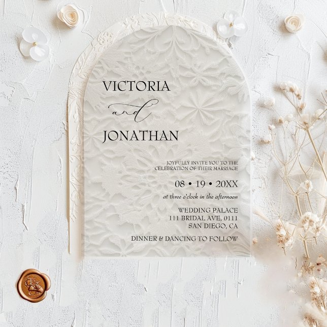 Invitations En Acrylique Mariage Élégant Simple Hiver  (Créateur téléchargé)