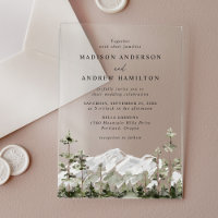 Mariage en forêt de conifères rustique en montagne
