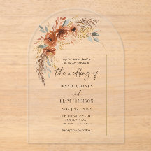 Mariage Floral Automnal Terracotta Élégant Moderne