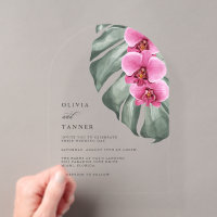 Mariage Floral Tropical Monstera Orchidées Rose Ch