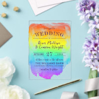 Mariage LGBTQ de lavis d'aquarelle arc-en-ciel