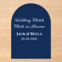 Mariage Match fait au ciel mariage faveurs bleu