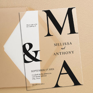 Invitations En Acrylique Mariage minimaliste moderne
