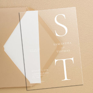 Invitations En Acrylique Mariage minimaliste moderne