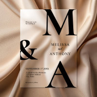 Mariage minimaliste moderne givré
