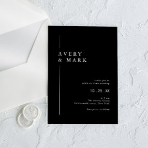Invitations En Acrylique Mariage moderne avec code QR et collage de photos