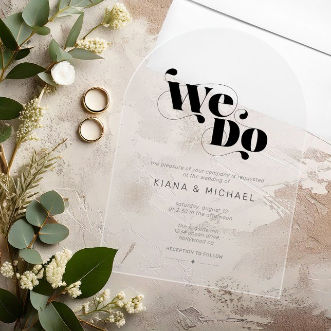 Invitations En Acrylique Mariage moderne décoratif ID887 (Créateur téléchargé)