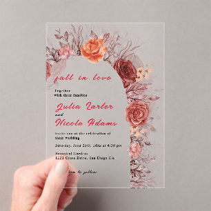 Invitations En Acrylique Mariage Motif classique complexe de géométrie vint