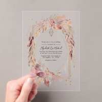 Mariage occidental floral bohème transparent