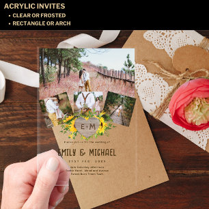 Invitations En Acrylique MARIAGE photo en acrylique BUDGET