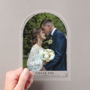 Invitations En Acrylique Mariage photo Merci Floral Arch