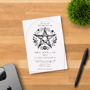 Invitations En Acrylique Mariage romantique Pagan Wicca
