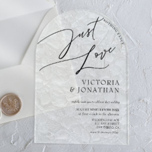 Invitations En Acrylique Mariage Simple Rien de Fantaisiste Juste de l'Amou