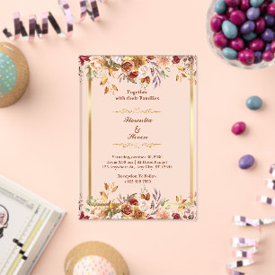 Invitations En Acrylique Mariage sur mesure avec leurs familles 