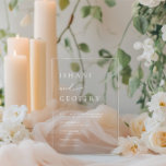 Invitations En Acrylique Mariage transparent minimaliste simple et élégant<br><div class="desc">Conçu pour coordonner avec pour la collection de Faire-part de mariage "Pure". Pour modifier les détails, cliquez sur "Détails". Pour déplacer le texte ou modifier la taille, la police ou la couleur, cliquez sur "Modifier à l'aide de l'outil de conception". Voir le lien de collection sur cette page pour voir...</div>