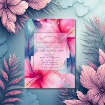 mariage tropical floral hawaïen hibiscus fuchsia