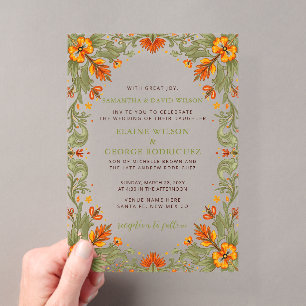 Invitations En Acrylique Mariage vert Talavera Fiesta mexicaine