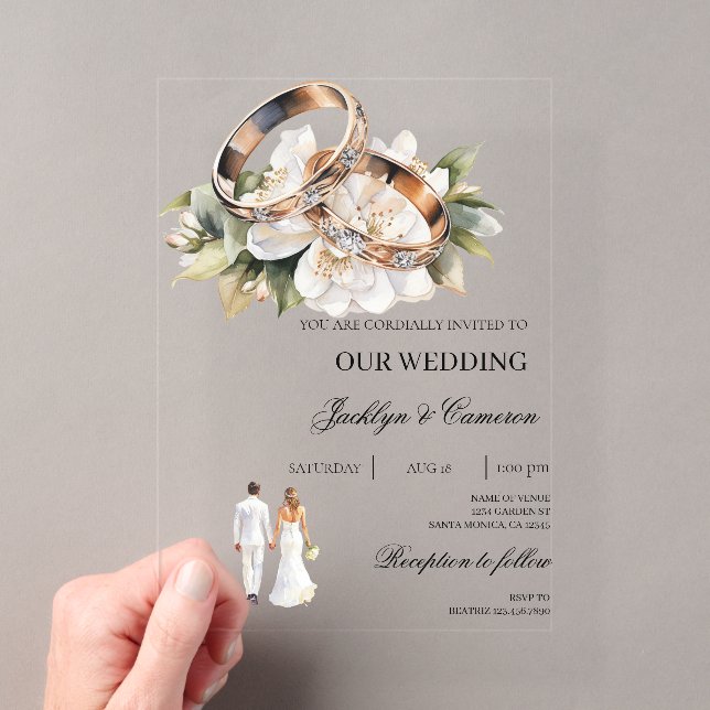 Invitations En Acrylique Mariés  (In situ (ordinateur de poche))