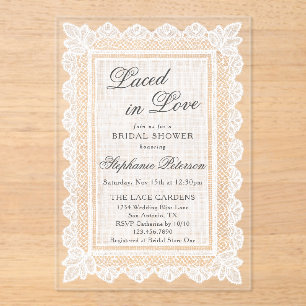 Invitations En Acrylique Mariés dans l'Amour Salle de Réception de Mariage