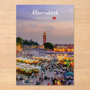 Invitations En Acrylique Marrakech, Maroc - Place Jemaa el Fnaa