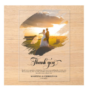 Invitations En Acrylique Merci Mariage photo moderne