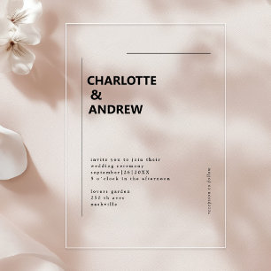 Invitations En Acrylique Minimal, moderne Einladung