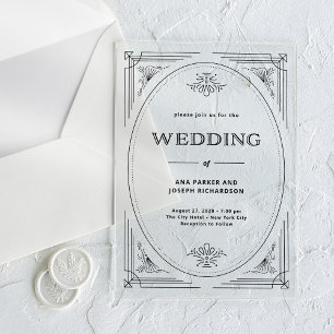 Invitations En Acrylique Moderne Déco   Mariage Élégant