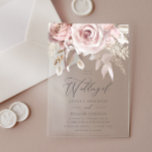 Invitations En Acrylique Moderne design tendance Dusty Rose Blush Mariage<br><div class="desc">Design moderne tendance Dusty Rose Blush Mariage Acrylique Invitation Voir la collection correspondante dans Niche et Nest Store</div>