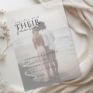 Invitations En Acrylique Moderne, minimaliste, 1 photo, Mariage