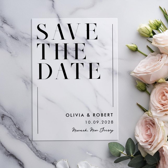 Invitations En Acrylique Moderne minimaliste Mariage chic (Créateur téléchargé)